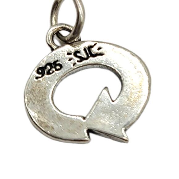 NEW Recycle Symbol .925 Sterling Silver Charm - Picture 3 of 3